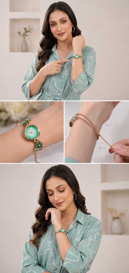 ORSGA Fleur Bracelet Watch for Women Dial Flower Chain Watche Back